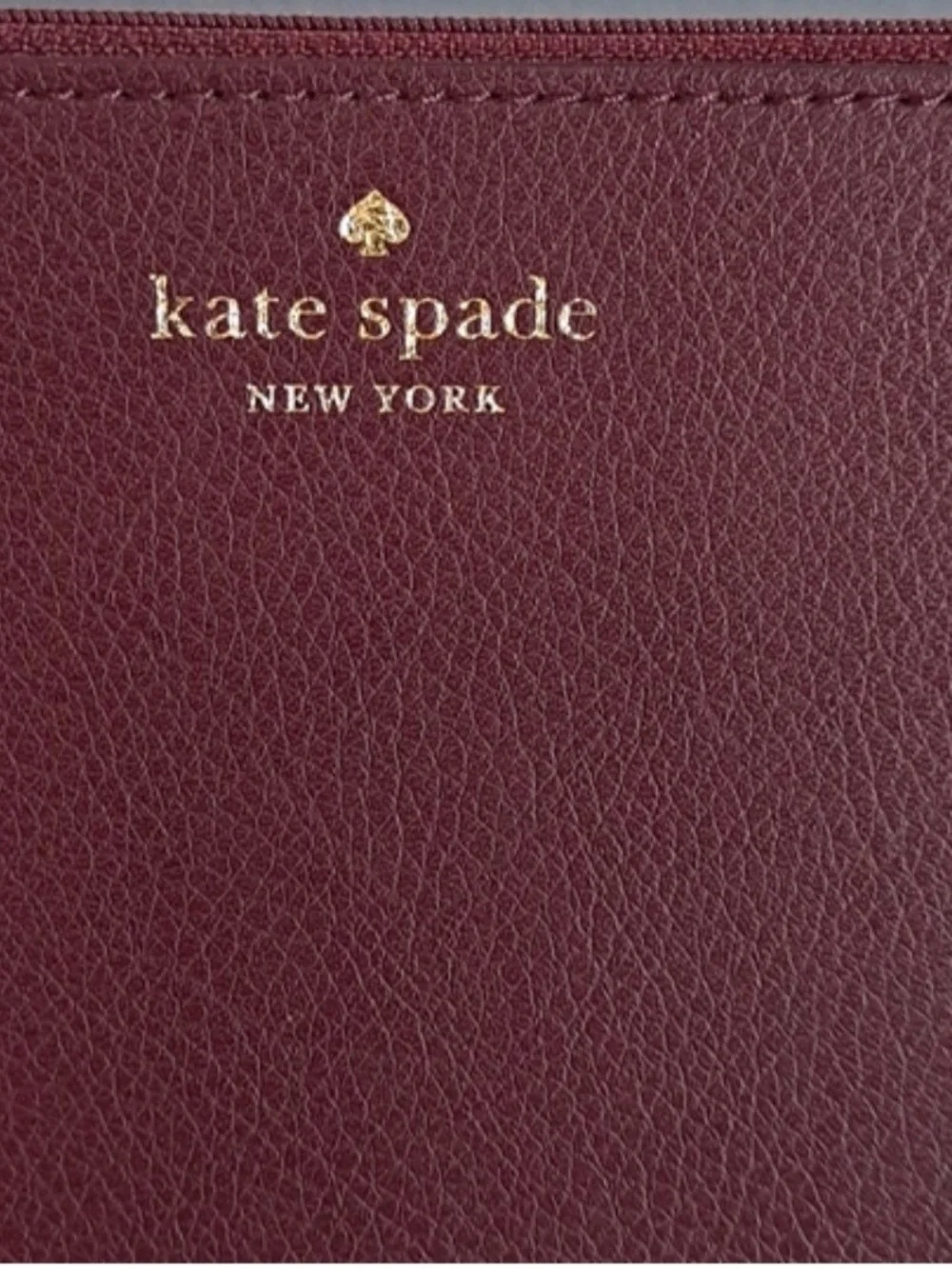 kate spade Pink Champagne Print Reversible Tote Bag with Burgundy Pouch